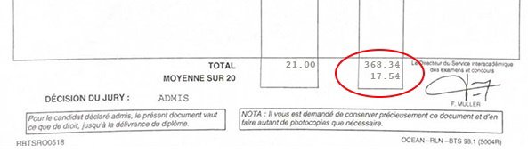 Bulletin relevé de notes de pour son BTSA TC Bulletin relevé de notes de pour son BTSA TC